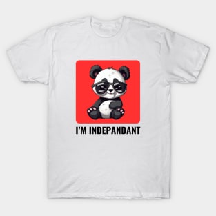 I'm Indepandant | Panda Pun T-Shirt